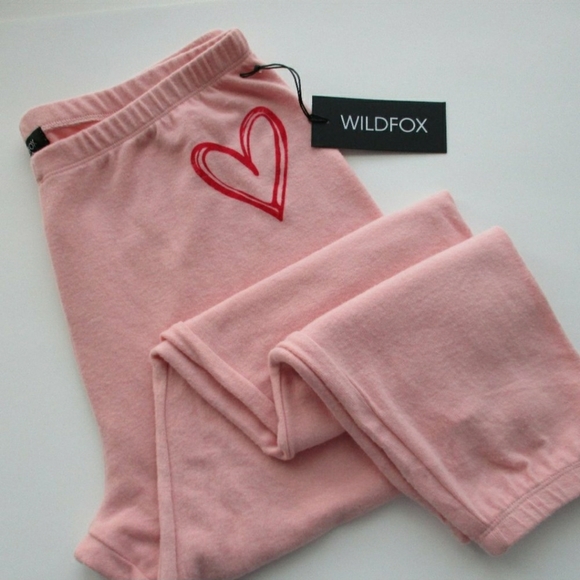 NWT Wildfox Stretchy Heart Knox Jogger Sweatpants - Picture 2 of 9